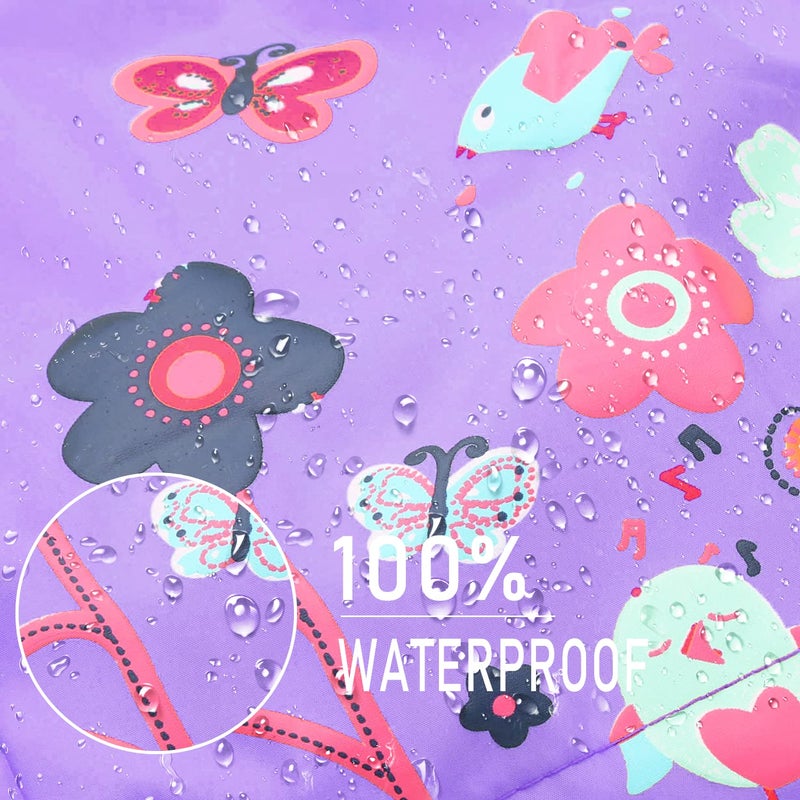 Arshiner Girl Baby Kid Waterproof Hooded Coat Jacket Outwear Raincoat Hoodies 2-9 Y,Purple,100(Age for 2-3Y) - Image 5